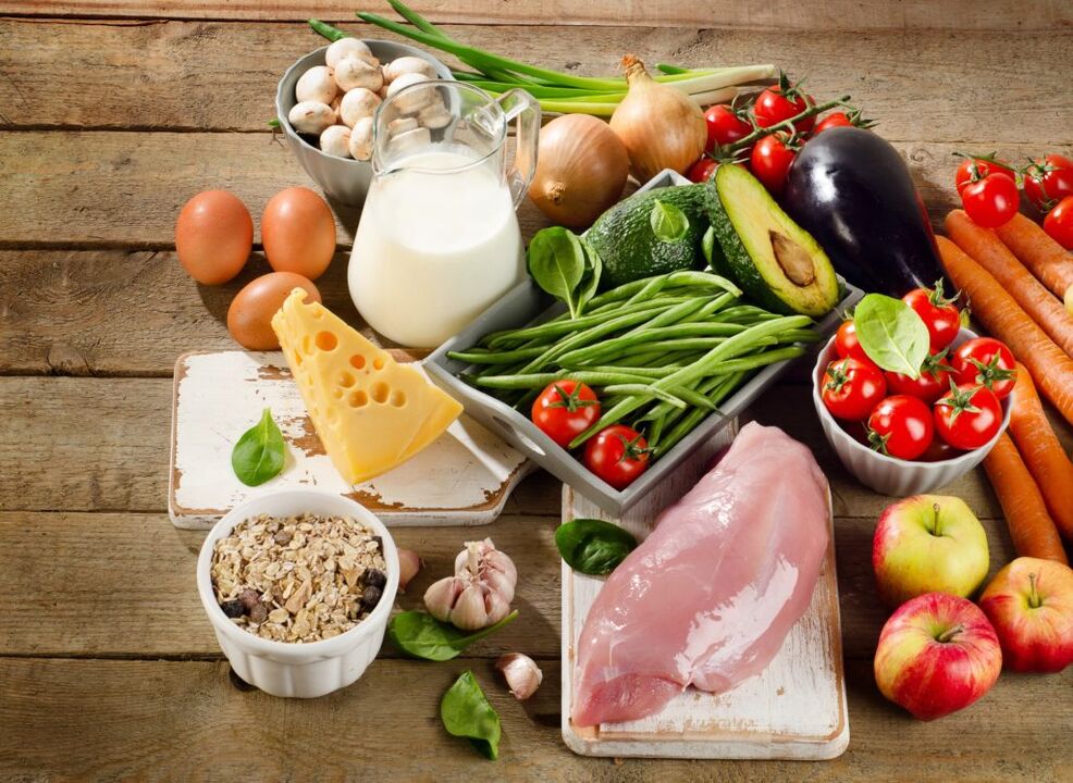 6. taula dieta jarraituz gastritisa duten pertsonentzat onartzen diren produktuen barietatea